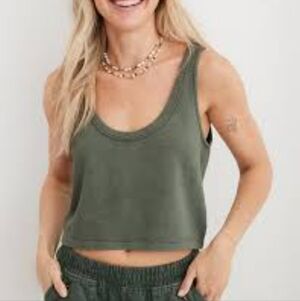Aerie Weekend Fleece Tank Top US XS